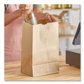 Grocery Bags | Ross & Wallace Paper Products 100321500PK/BL 8.13 in. x 5.88 in. x 12.5 in. #20 Squat Size Grocery Paper Bags - Kraft (500/Bundle) image number 3