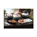 Food Containers & Lids | Pactiv Corp. YTD18801ECON 8.42 in. x 8.15 in. x 3 in. Dual Tab Lock Economy Vented Foam Hinged Lid Container - White (150/Carton) image number 5