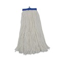Mop Heads | Boardwalk BWKRM32016 16 oz. Rayon Cut-End Lie-Flat Mop Head - White (12/Carton) image number 0