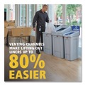Indoor Waste Receptacles | Rubbermaid Commercial 2185055 Slim Jim Recycling Station Kit 1-Stream Mixed Recycling 23 gal Plastic Gray/Blue image number 8