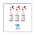 Sprayers & Pumps | Boardwalk 513155 HDPE 32 oz. Trigger Spray Bottles - Clear/Red (3/Pack) image number 4