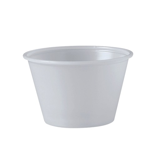 Cups | Dart P400N 4 oz. Polystyrene Portion Cups - Translucent (2500/Carton) image number 0