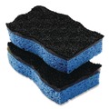 Scouring Pads & Sticks | O-Cedar 148377 2.63 in. x 4.25 in. x 1 in. Scrunge Heavy-Duty Sponge - Black/Blue (8 Packs/Carton) image number 1
