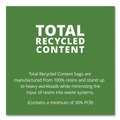 Low-Density Trash Bags | Stout by Envision T3860B15 38 in. x 60 in. 1.5 mil. 60 Gallon Total Recycled Content Plastic Trash Bags - Brown/ Black (100/Carton) image number 6
