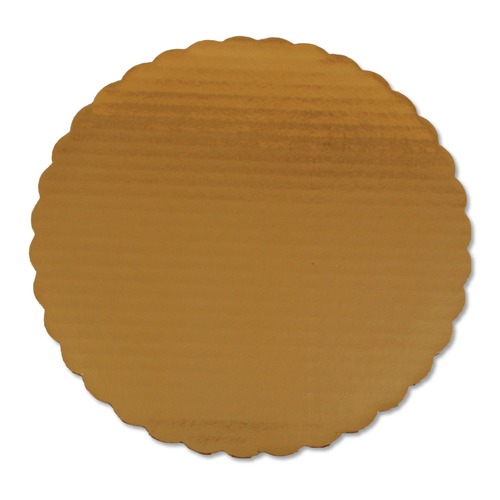 Bakery Boxes & Containers | SCT SCH 1615 Single Wall Construction Paper 10 in. Diameter Gold Cake Circles (200/Carton) image number 0