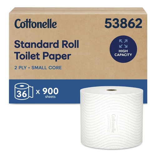 Perforated Roll & Hand Towels | Cottonelle 53862 CleanCare 2-Ply Septic Safe Bathroom Tissue - White (36/Carton) image number 0