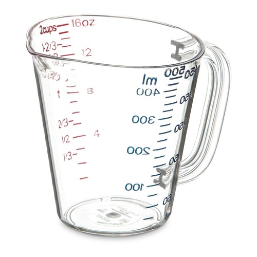 Cups | Carlisle 4314207 1 Pint Commercial Plastic Measuring Cup - Clear image number 0