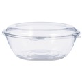 Food Storage Containers & Lids | Dart CTR48BD 48 oz. 8.9 in. Diameter x 3.4 in. Height Tamper-Resistant/Evident Plastic Bowls with Dome Lid - Clear (100/Carton) image number 3
