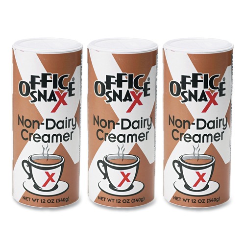 Creamers | Office Snax OFX00020G 12 oz Canister Reclosable Powdered Non-Dairy Creamer (3/Pack) image number 0