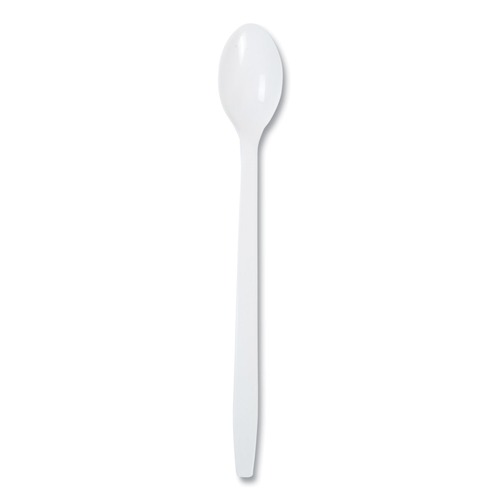 Professional Cutlery | AmerCareRoyal P2303W 7.87 in. Soda Spoon Polypropylene Cutlery - White (1000/Carton) image number 0
