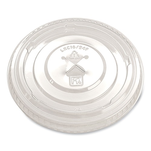 Cup Lids | Fabri-Kal 000000000009508079 X-Slot Greenware Cold Drink Lids Fits 16 oz. to 24 oz. Cup - Clear (1000/Carton) image number 0