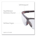 Eye Protection | Honeywell Uvex S3200 Genesis Wraparound Safety Glasses - Black Plastic Frame/Clear Lens image number 2