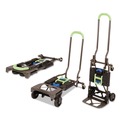Carts & Trucks | Cosco 12222PBG1E 16.63 in. x 12.75 in. x 49.25 in. 300 lbs. Capacity 2-in-1 Multi-Position Hand Truck and Cart - Black/Blue/Green image number 0