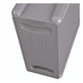 Indoor Waste Receptacles | Rubbermaid Commercial 1971258 15.875 Gallon Rectangular Plastic Slim Jim Waste Container with handles - Light Gray image number 3