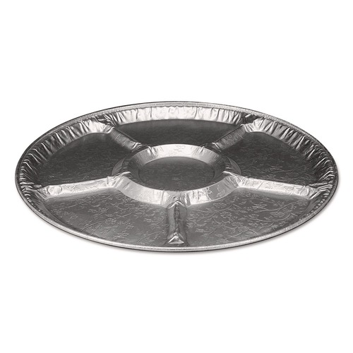 Food Trays & Liners | Handi-Foil HFA 4018100 18 in. x 0.94 in. 6-Compartment Aluminum Lazy Susan (25/Carton) image number 0