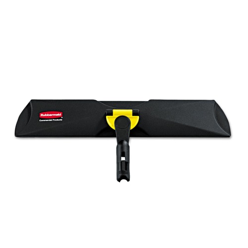 Floor Dusters & Accessories | Rubbermaid Commercial HYGEN FGQ55900BK00 HYGEN 18 in. Quick Connect Single-Sided Plastic Wet/Dry Mop Frame - Black image number 0