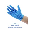 Food Service Disposable & Single Use Gloves | Boardwalk 395LCTA 395 Series 5 mil Thick 9.5 in. Long Powder-Free Disposable General-Purpose Nitrile Gloves - Large, Blue (1000/Carton) image number 9