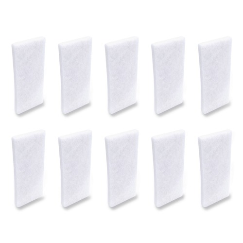 Scouring Pads & Sticks | Boardwalk 7100360064 4.62 x 10 Fine Grade Utility Pad - White (10/Carton) image number 0