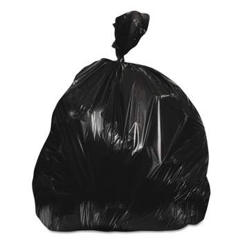 Heritage Z7660XK R01 38 in. x 60 in. 17 mic. 60-Gallon High-Density Waste Can Liners - Black (200/Carton)
