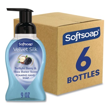 Softsoap 61052556 Velvet Silk 9 oz Foaming Liquid Hand Soap - Twilight Berry and Shea Butter (6/Carton)