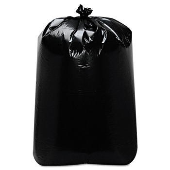Trinity Plastics 100482 22 in. x 58 in. 60-Gallon 1.6 millimeter Flat Pack Low-Density Can Liners - Black (100/Carton)