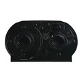 Toilet Tissue Dispensers | Boardwalk R4070BKBW 20.25 in. x 6 in. x 12.25 in. Jumbo Twin Toilet Tissue Dispenser - Black image number 3