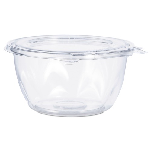 Food Storage Containers & Lids | Dart CTR16BF 5.5 in. x 2.7 in. 16 oz. Tamper-Evident Flat-Lid Bowls - Clear (240/Carton) image number 0