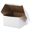 Bakery Boxes & Containers | SCT SCH 0977 10 in. x 10 in. x 5.5 in. Paper One-Piece Non-Window Bakery Boxes - White (100/Carton) image number 1