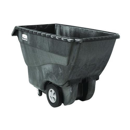 Carts & Trucks | Rubbermaid Commercial FG101300BLA 151 Gallon 1000 lbs. Capacity Plastic Structural Foam Tilt Truck - Black image number 0