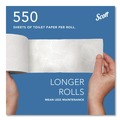 Perforated Roll & Hand Towels | Scott 04460 2-Ply Septic Safe Essential Standard Roll Bathroom Tissue for Business - White (550/Roll) image number 6