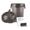 Low-Density Trash Bags | Boardwalk H8046HKKR01 40 in. x 46 in. 45 gal. 0.6 mil Low-Density Waste Can Liners - Black (100/Carton) image number 1