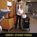 Carts | Rubbermaid Commercial 1881749 4.98 cu ft. 20.33 in. x 24.1 in. x 34 in. Collapsible X-Cart - Black/Silver image number 5