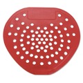 Toilet & Urinal Deodorizers | HOSPECO 03901 Health Gards 7.75 in. x 6.88 in. Vinyl Urinal Screen - Cherry Scent Red (1-Dozen) image number 1