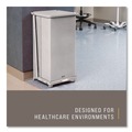 Waste Receptacles | Rubbermaid Commercial FGST24SSPL 13 gal. Defenders Heavy-Duty Steel Step Can - Stainless Steel image number 3