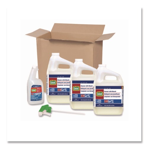 All Purpose Cleaners & Degreasers | Comet 02291 1 Gallon Bottle Cleaner with Bleach (3-Piece/Carton) image number 0