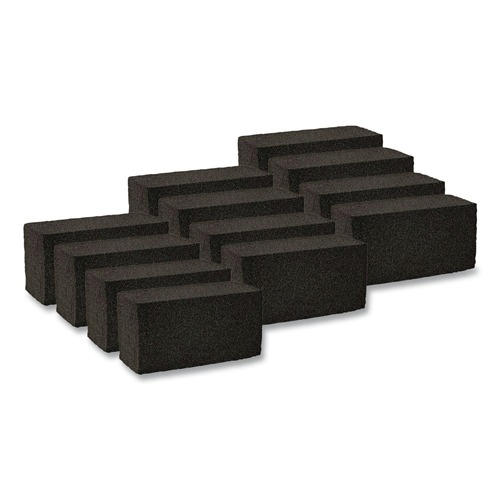 Grill Scrubbers | Boardwalk GB12PC 8 in. x 4 in. Grill Brick - Black (12/Carton) image number 0