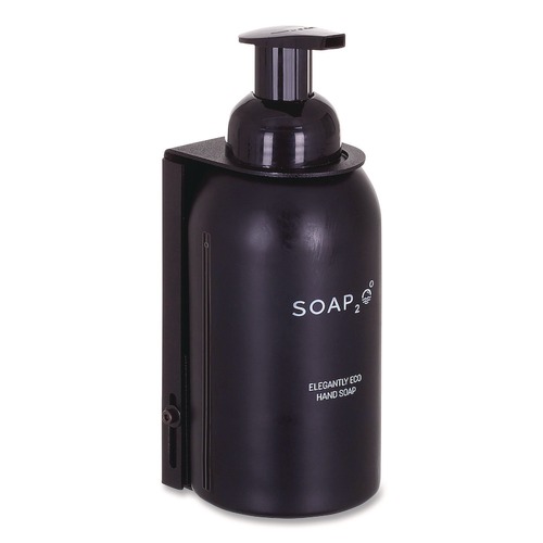 Soap Dispensers | SOAP2O S2OMD350BDEA 350 mL Eco Glass Bottle Soap Dispenser - Black image number 0