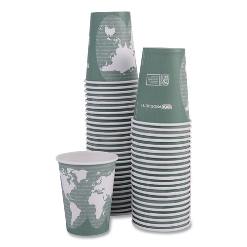 Cups | Eco-Products EP-BHC12-WA 12 oz. World Art Renewable Compostable Hot Cups (20/Carton) image number 0