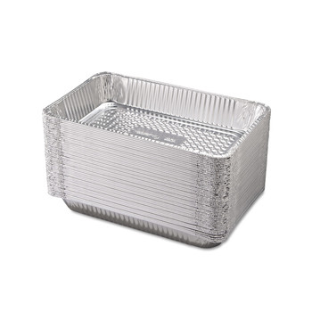 Handi-Foil 201900 12.19 in. x 20.75 in. 60 Gauge Full-Size Deep Aluminum Steam Table Pans (50/Carton)