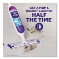 Mops | Swiffer 80714901 15.4 in. x 5.3 in. White/Purple Cloth Head PowerMop Starter Kit and 26 in. Silver Aluminum Handle image number 5