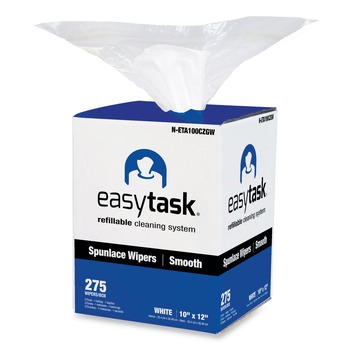 HOSPECO N-ETA100CZGW 10 in. x 12 in. 1-Ply Easy Task Center-Pull A100 Wiper - White
