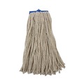Mop Heads | Boardwalk BWK716CEA 16 oz. Cut-End Lie-Flat Cotton Wet Mop Head - White image number 0