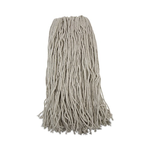Mop Heads | Boardwalk BWK232C 32 oz. Cotton Fiber Premium Standard Head - White (12/Carton) image number 0