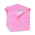 Cleaning Cloths & Wipes | Boardwalk 2164040 16 in. x 16 in. Microfiber Cleaning Cloths - Pink (24/Pack) image number 2
