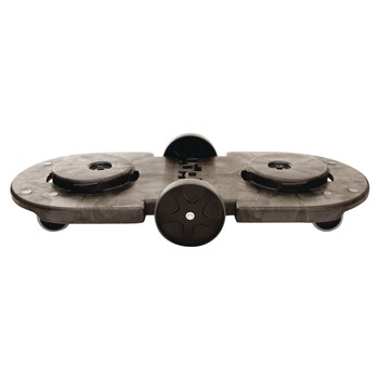 DOLLIES | Rubbermaid Commercial FG264600BLA 20.25 in. x 45 in. x 8 in. 300 lbs. Capacity 2-Container Tandem Dolly - Black
