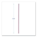 Straws/Stems/Sticks | Boardwalk BWKJSTW775S24 7.75 in. Wrapped Jumbo Plastic Straws - White/Red Stripe (400/Pack, 25 Packs/Carton) image number 4