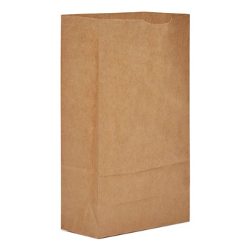 GROCERY BAGS | Ross & Wallace Paper Products 100306 5.88 in. x 3.63 in. x 11 in. #6 Size Grocery Paper Bags - Kraft (2000/Bundle)