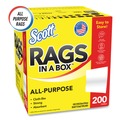 Perforated Roll & Hand Towels | Scott 75260 12 in. x 9 in. POP-UP Box Rags in a Box - White (200/Box) image number 2