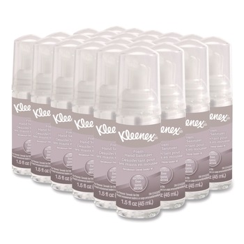 HAND SANITIZERS | Kleenex 34136 1.5 oz. Pump Bottle Alcohol-Free Foam Hand Sanitizer - Unscented (24/Carton)