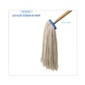 Mop Heads | Boardwalk BWK720C 20 oz. Economical Lie-Flat Cotton Fiber Mop Head - White (12/Carton) image number 5
